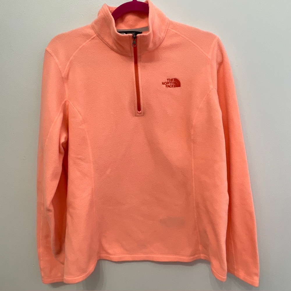 The North Face Women’s L Salmon Polartec Long Sleeve 1/4 Zip Pull Over